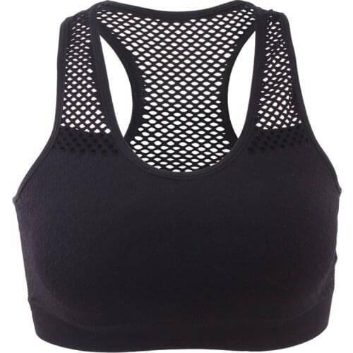 Women Sports Bra Mesh Breathable Quick Dry Sports Tops Bras Push Up Supporting Shookproof Female Gym Bra Fitness Sport Underwear