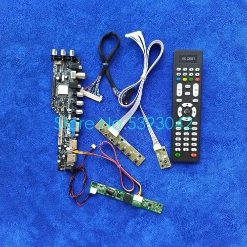 USB VGA AV 30Pin LVDS Fit M240HTN01/M240HVN01/M240HVN02/M240HVN03 3663 DVB LCD drive board kit digital signal 1920*1080 LDE
