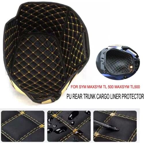 For SYM MAXSYM TL 500 Motorcycle PU Rear Trunk Cargo Liner Protector For Maxsym TL500 Accessories Seat Bucket Pad
