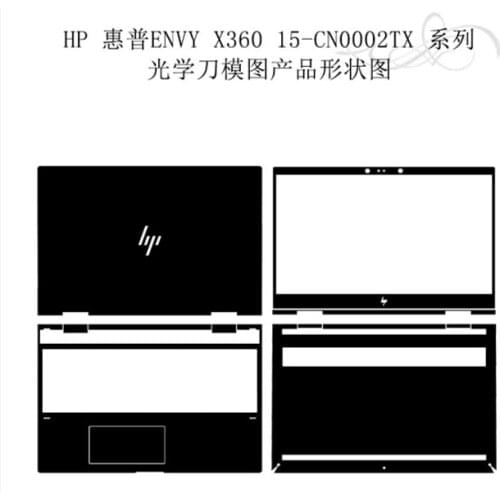 KH Laptop Carbon fiber Leather Sticker Skin Cover Protector Guard for HP ENVY X360 15-CN0002TX 15.6"