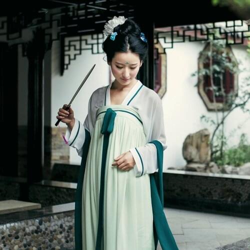 Women stage dance costume national traditional hanfu bodysuit dress fairy lovely tang dynasty ancient chinese costumes
