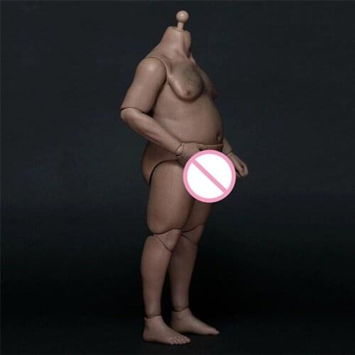 1/6 AT018 male big fat man with many fleshy body simulation static model toy doll model suitable for wearing oversized clothes