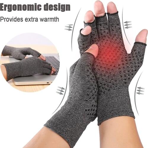 1 Pair Compression Arthritis Gloves Wrist Support Cotton Joint Pain Relief Hand Brace Women Men Therapy Wristband