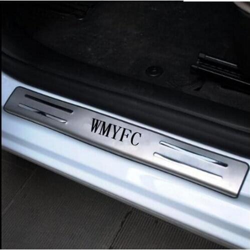 For Chevrolet Aveo Stainless Steel Scuff Plate Door Sill Ultrathin Threshold Strip Welcome Pedal Car Styling Accessories 4pcs