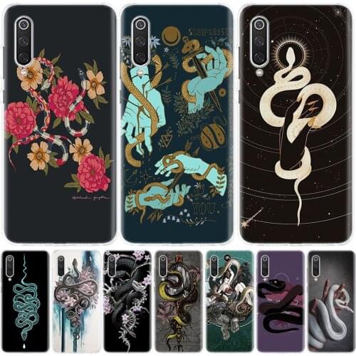 Hand animal Snake Flower Phone Case for Xiaomi Redmi Note 10 9 9S 8T 8 7 8A 7 7A 6 6A 9A 9C S2 K20 K30 Pro Fashion Cover Coque