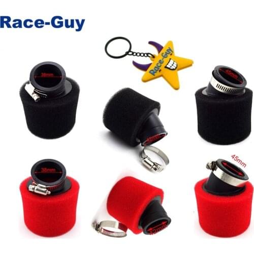 Black & Red 38mm 42mm 45mm Angled Air Filter For GY6 50cc Moped Scooter 110cc 125cc Pit Dirt Bike ATV Quad Motorcycle Mot