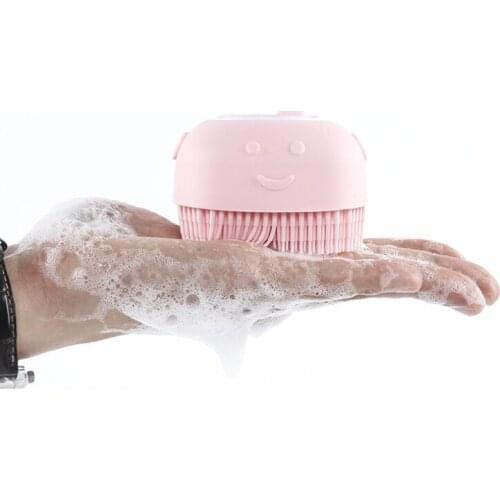Rubbing artifact baby silicone bath brush household massage shampoo multifunctional brush round bath brush body scrubber