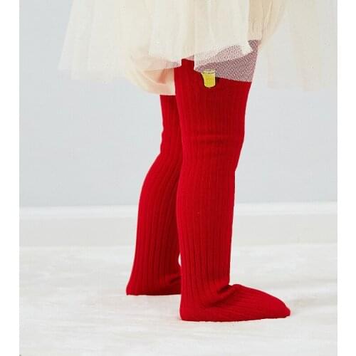 Children Over Knee High Socks Toddler Kids Girls Spring Cotton Princess Cute Knit Tube Woman Long Socks Kawaii Baby Accessories