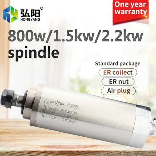 Changsheng 800w/1.5kw/2.2kw spindle motor diameter 65 80 85 100 220v or 380v
