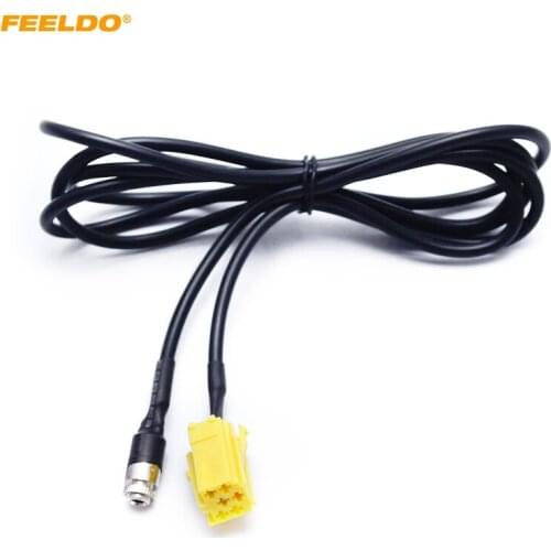 FEELDO 1PC Car MINI ISO 6Pin to 3.5MM Jack Audio Device External Aux Cable Adapter For Fiat Grande Punto Alfa 159 #MX2812