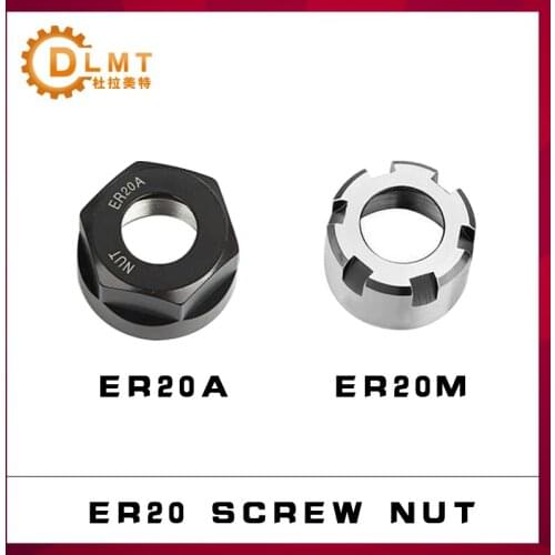 1pcs ER20-A ER20-M Router Engraving Nuts High Precision Machine Collet Chuck Nut For CNC Lathe Milling Cutter Router Bit Holder
