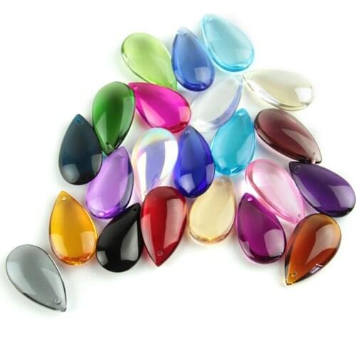 Smooth Droplet Crystal 50mm 10pcs/100pcs Stone Jewelry Sets Chandelier suspension Women Colorful Drop Earrings/Ring/Necklace