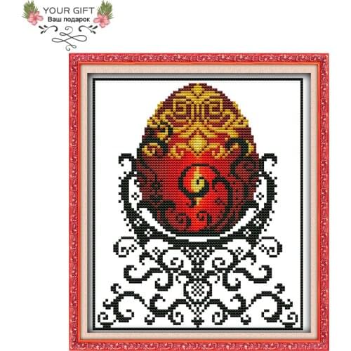 Joy Sunday Halloween Egg Home Decor KB015 14CT 11CT Counted Stamped Easter Needlework Needlepoint Embroidery DIY Cross Stitch ki