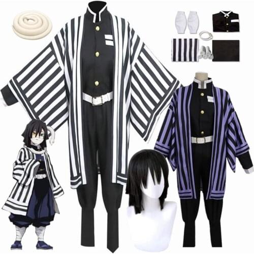 Anime Demon Slayer Kimetsu No Yaiba Iguro Obanai Cosplay Costume Halloween Party White Snake Props