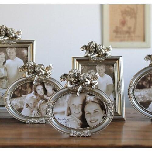 Creative Vintage 6/7/8 Inch Resin Oval Picture Frame Wedding Home New Retro Decoration Ornaments Crafts Photo Frame Gift LFB666