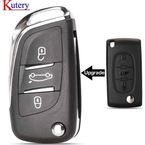 Kutery 10 case REPLACEMENT KEY BLANK For Citroen Berlingo Dispatch Car Van 3 Button Remote Flip Key Fob Case shell va2 blade