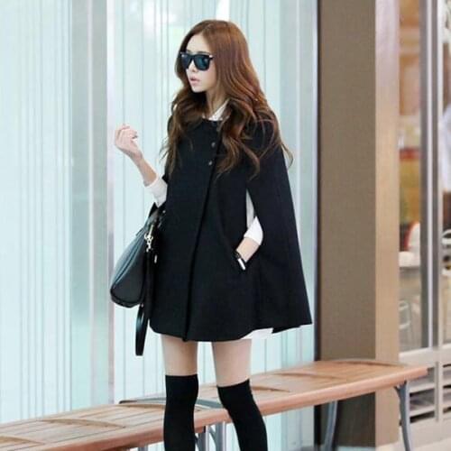 Trendy Womens Casual Cotton Sleeveless Cloak Poncho Coat Loose Fashion Outwear Medium Length Clothing Winter For Ladies
