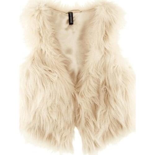 New Fashion Faux Fur Vest Fur Crochet And Satin Lining Gradient Jacket Ladies