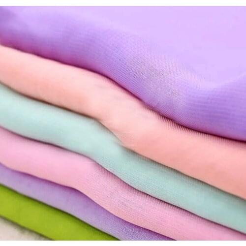 5yards/lot 150cm width Chiffon Fabric Soft Fabric for Dress Lining Cloth Material 120d Georgette Fabrics Wedding