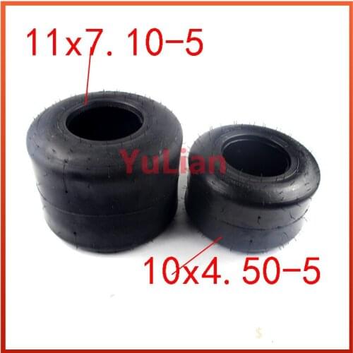 Go Kart Tire Front Wheel 10x4.50-5 Rear Wheel 11x7.10-5 Drift Go Kart Vacuum Tire