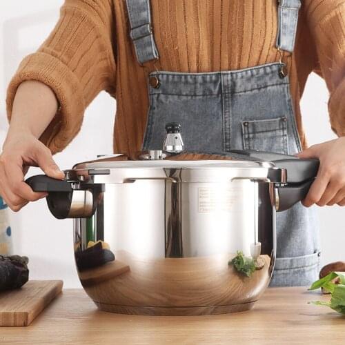 304 stainless steel pressure cooker household gas commercial electromagnetic furnace stew pot pan saucepan simmering 4-16L