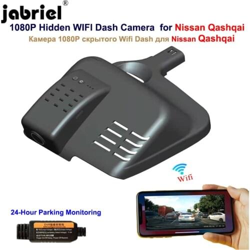 Jabriel 1080P Hidden Wifi Dash camera car dvr rear camera for Nissan qashqai j10 j11 j12 2015 2016 2017 2018 2019 2020 2021