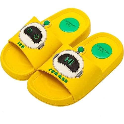 Children Indoor Slippers Pvc Soft Bottom Waterproof Non-Slip Casual Toddler Boys Girls Shoes Kids Home Bathroom Wear 2021 Cute
