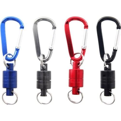 Convenient Fishing Coiled Lanyard Strong Magnetic Carabiner Portable Outdoor Fishing Mountaineering Release Lanyard