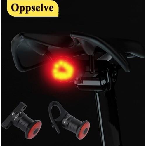Bicycle Tail Light Smart Sensing Bike Rear Light For Cycling IPX6 Waterproof Rear Tail LED Lamps USB Charge For Road MTB Cycles