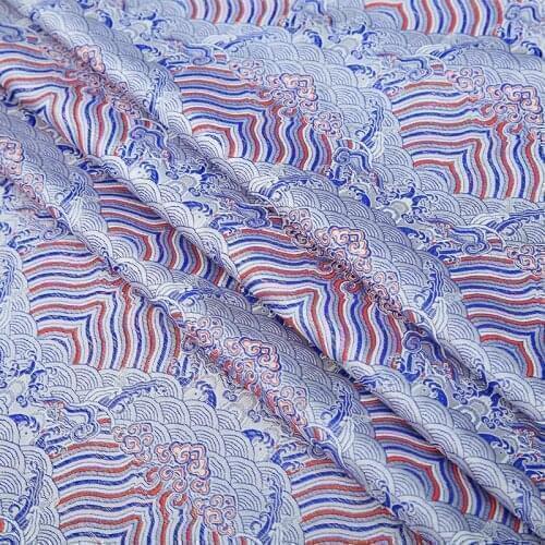 Japanese wind style Metallic Jacquard Brocade Fabric,3D jacquard fabric, yarn dyed fabric for Womens Coat Dress Skirt By meter