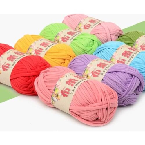 1 PC=100g DIY Knitting Crafts Bold Cloth Line Thread Crochet Wool Yarn for Children Handmade Bags Carpets Floor Mat Knit Yarn