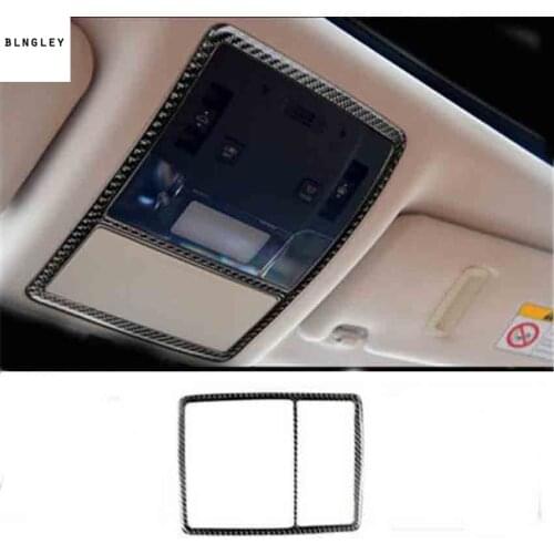 1pc Epoxy glue carbon fiber grain front reading light panel decoration cover for 2016 2017 2018 Lexus RX300 270 200T 450H