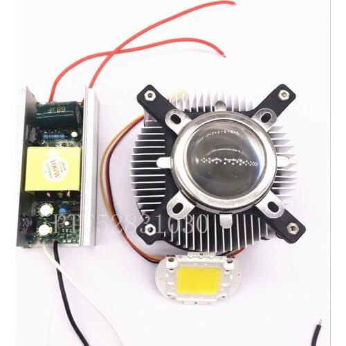 100W LED att High Power warm/cool White LED Light +Heatsink Cooler+100W LED Driver 85-265v