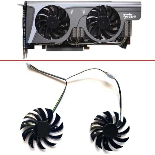 2pcs 75mm 4pin PLD08010S12HH GPU Cooler Fan For MSI GTX 460/480/560/570/580/R5850/6790/6850/6870/6950 Twin Frozr Vision R9 270X