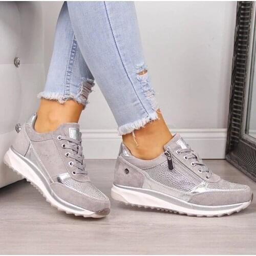 2021 New Fashion Litthing Women Sneakers Shoes Woman Platform Trainers Casual Lace-Up Tenis Feminino Zapatos De Mujer