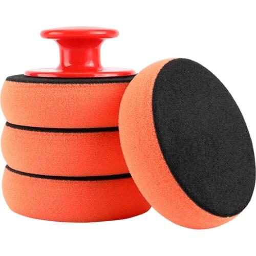 4PCS Car Wash Wax Polish Pad Wash Tool Manual Polishing Beauty Polisher Pads Kit Auto Polisher Waxing Sponge