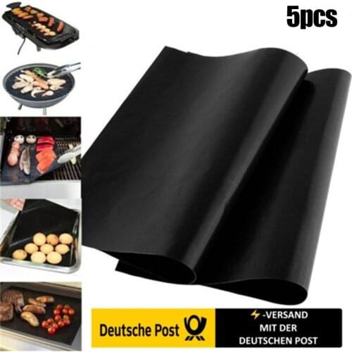 5*Grill Mat Grill Mat Reusable BBQ Non-Stick Gas Grill Baking Mat Frying Foil Barbecue Bake Sheet Kitchen Accessories Tools