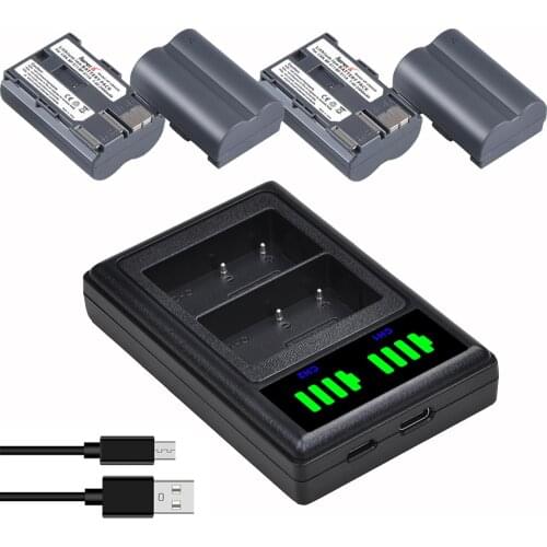 4Pcs BP-511A BP-511 BP 511 511A BP511 BP511A Batteries + LED USB Dual Charger for Canon EOS 5D 10D 20D 30D 40D 50D 300D D60 G6