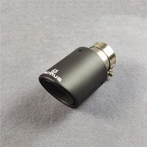 One Piece Crimping Frosted Matte Stainless Exhaust Tip Car Universal Accessories Carbon Fiber Nozzles REMUS Muffler Pipe End Tip