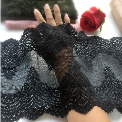 1 Meter Black Lace Stretch Elastic Lace Edge Trim Sewing Supplies Handmade Crafts Nylon Ribbon DIY Fabric Lingerie Woman