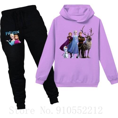 Disney Frozen Kids Clothes Cartoon Girls Clothing Set Spring Autumn Elsa Anna Clothes Suit Tops And Pants Baby Girl Fall Outfits