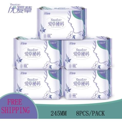 Day Use 245mm Lady Comfotable Sanitary Napkin Pads