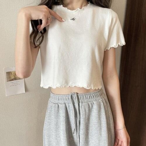 Женские однотонные футболки GLODTAOS China At AliExpress