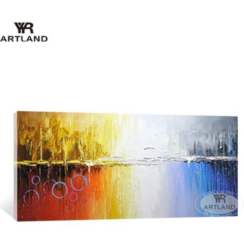 Hot sale colorful lake abstract Handmade oil painting on canvas wall art poster picture for living room bedroom no framed