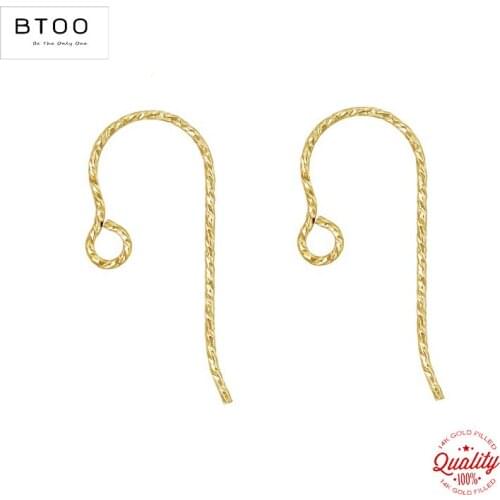 14K Gold Filled Sparkle Micro Ear Wire .020" (0.51mm) Gold Ear Wire for Jewelry Making Handmde DIY Earrings Clasp Accessories