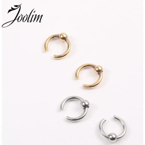 Trendy Earring PVD Gold Finish Symple No Ear Hole Earring Stainless Steel Tarnish Free Gold Jewelry Wholesale