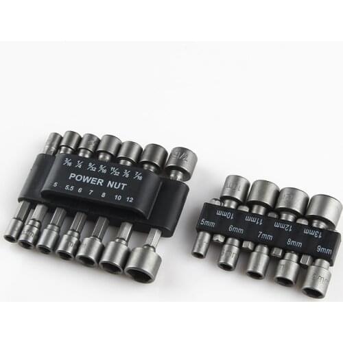 9/14 Pcs/Set Magnetic Hex Socket Sleeve Wrench Set Hexagon Nut Driver Drill Bit for Electric Screwdriver Handle Tools