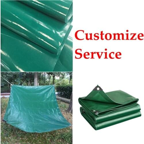 500GSM Green PVC Tarpaulin Rainproof Cloth Sunshade Awning CoverGarden Courtyard Succulent Plant Truck Waterproof Sunshade Cloth