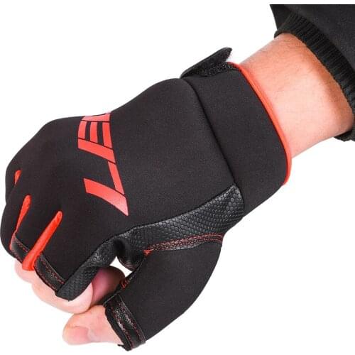 1 Pair of Fly Fishing Gloves Men Women Outdoor Rock Fishing Anti-slip 3 Cut Finger Sports Fish Equipment Angling SBR Gloves