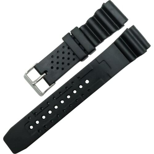 18mm 20mm 22mm Watchband Black Rubber Sport Wrist Men Silicone Military Diving Watch Strap Band For g-shock Accessories